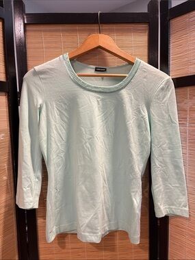 Gerry Weber Light Mint Scoop Neck Long Sleeve Top